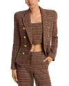 L'agence Bethany Structured Blazer In Brown