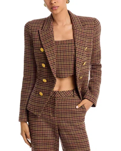 L'agence Bethany Structured Blazer In Brown