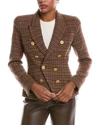 L'agence Bethany Structured Blazer In Brown