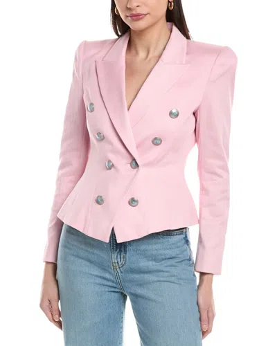 L'agence Bethany Structured Blazer In Burgundy