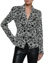 L'agence Bethany Structured Wool-blend Blazer In Black