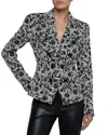 L'agence Bethany Structured Wool-blend Blazer In Grey