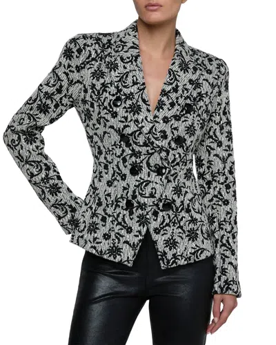 L'agence Bethany Structured Wool-blend Blazer In Multi