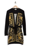 L'agence Beverly Self Tie Longline Cardigan In Black