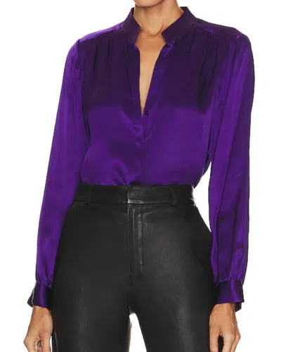 L'agence Bianca Blouses In Deep Violet In Purple