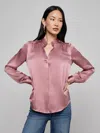 L'agence Bianca Silk Blouse In Pink