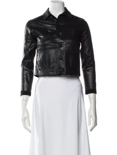 Pre-owned L'agence Biker Jacket In Black