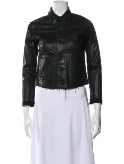 Pre-owned L'agence Biker Jacket In Black