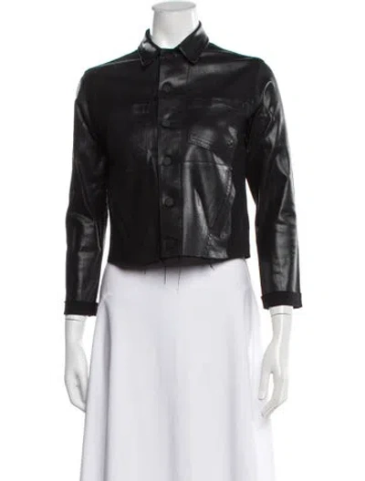 Pre-owned L'agence Biker Jacket In Black