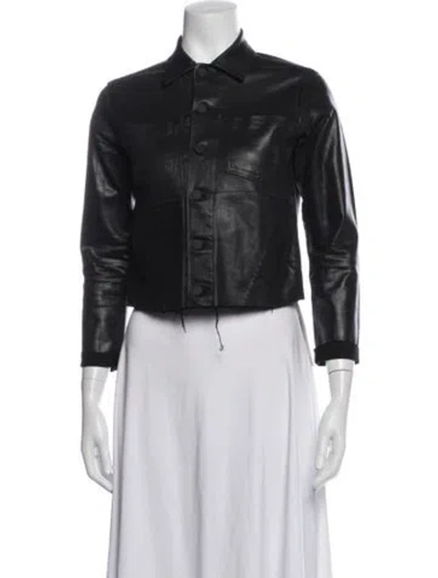 Pre-owned L'agence Biker Jacket In Black