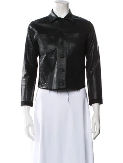 Pre-owned L'agence Biker Jacket In Blue