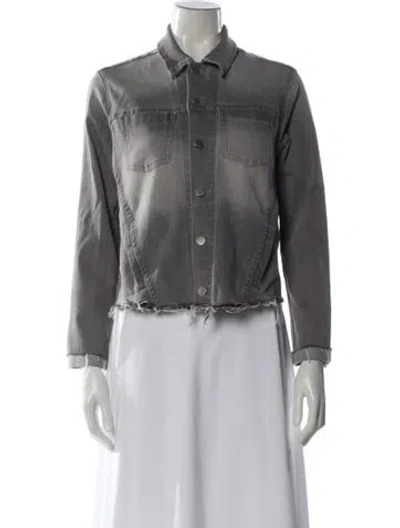 Pre-owned L'agence Biker Jacket In Gray