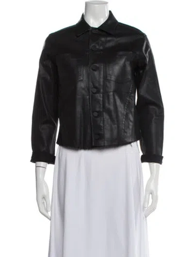 Pre-owned L'agence Biker Jacket In Gray