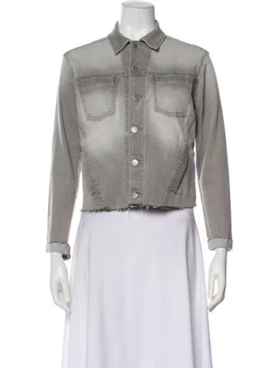 Pre-owned L'agence Biker Jacket In Gray