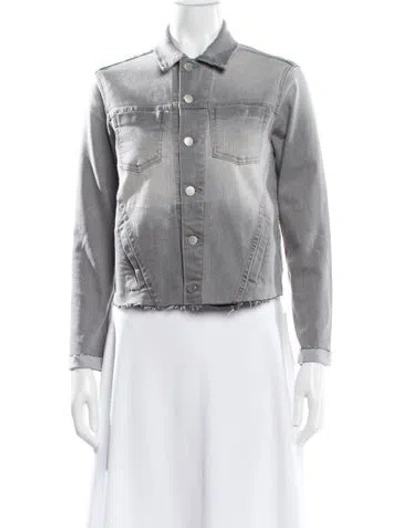 Pre-owned L'agence Biker Jacket In Gray