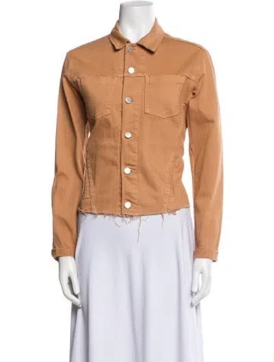 Pre-owned L'agence Biker Jacket In Orange