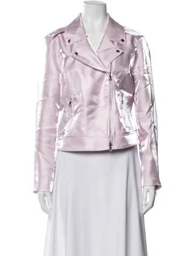 Pre-owned L'agence Biker Jacket In Pink