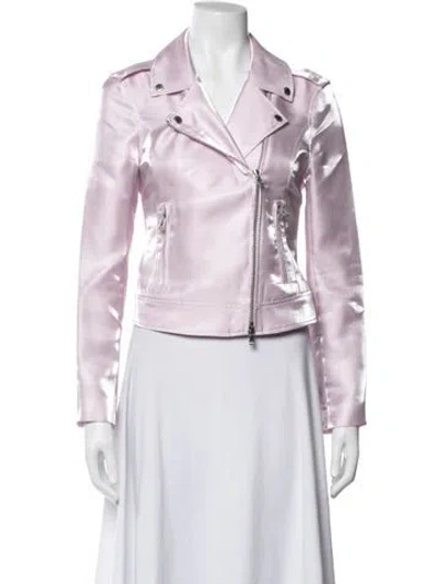 Pre-owned L'agence Biker Jacket In Purple