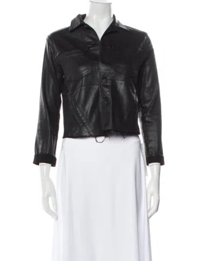 Pre-owned L'agence Biker Jacket In White