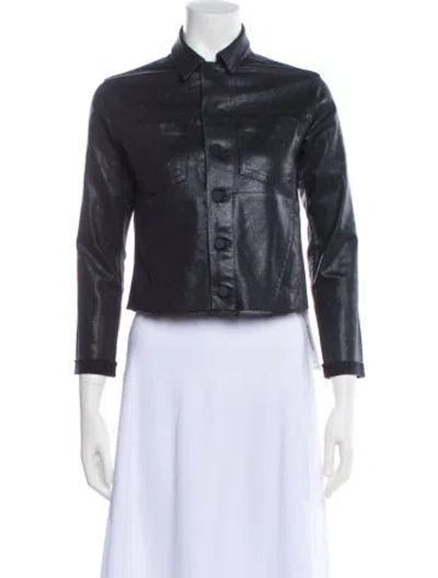 Pre-owned L'agence Biker Jacket In White