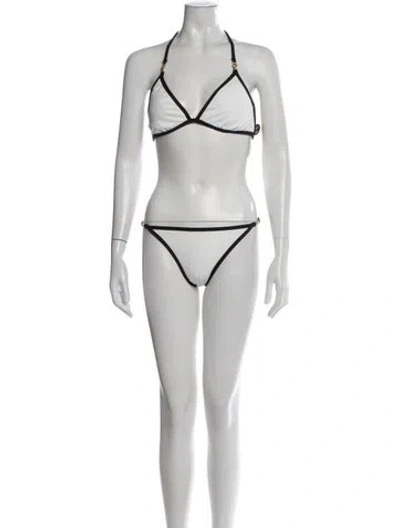 Pre-owned L'agence Bikini W/ Tags In White