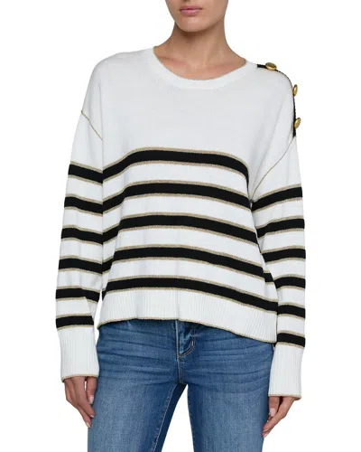 L'agence Bishop Striped Crew Wool-blend Sweater