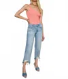 L'agence Blaine Cropped Stovepipe Jean In Albee In Blue