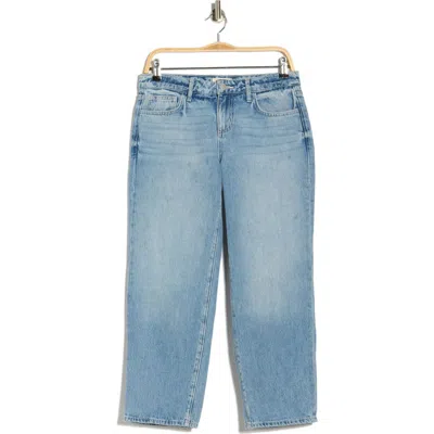 L'agence Blaine Low Rise Crop Stovepipe Jeans In Blue