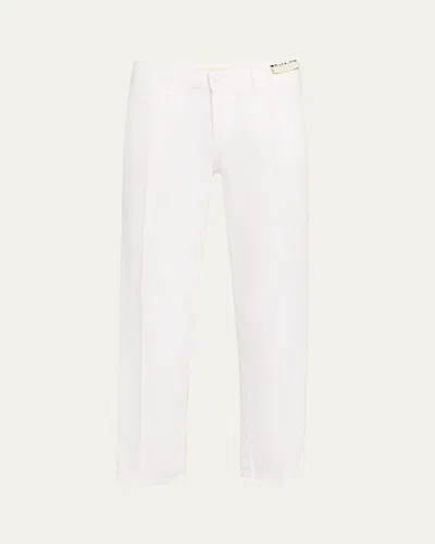 L'agence Blaine Low-rise Crop Straight Jeans In White