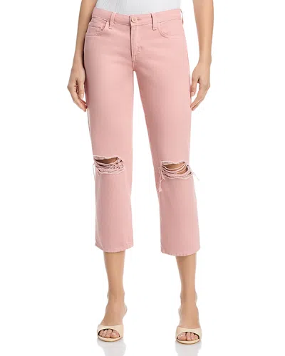 L'agence Blaine Low Rise Cropped Stovepipe Jeans In Misty Rose In Pink