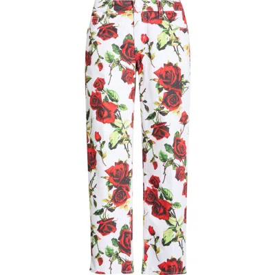 L'agence Blaine Rose Stovepipe Nonstretch Jeans In Multi