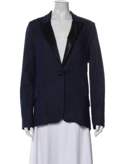 Pre-owned L'agence Blazer In Blue