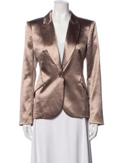 Pre-owned L'agence Blazer In Brown/metallic