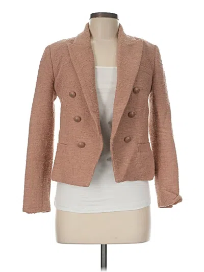 Pre-owned L'agence Blazer Jacket In Tan