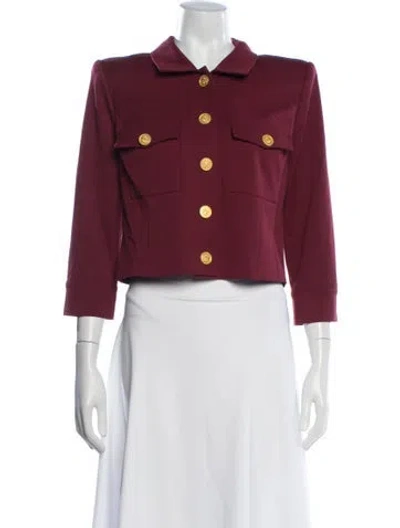 Pre-owned L'agence Blazer W/ Tags In Burgundy