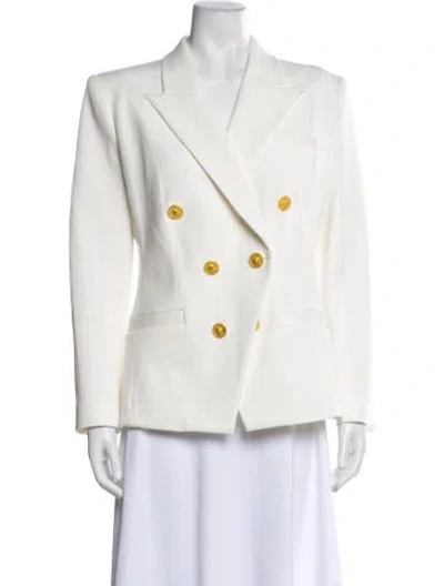 Pre-owned L'agence Blazer In White