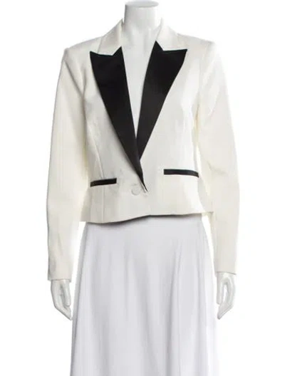 Pre-owned L'agence Blazer In White