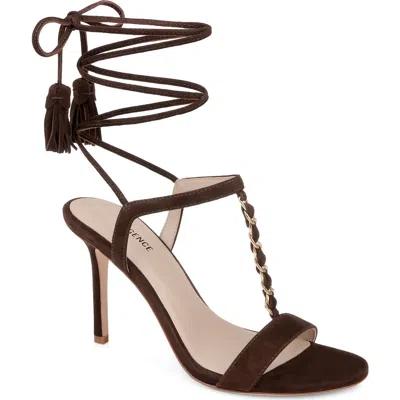L'agence Bond Lace-up Leather Sandal In Multi