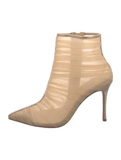 Pre-owned L'agence Boots In Neutral
