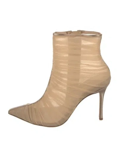 Pre-owned L'agence Boots In Neutrals