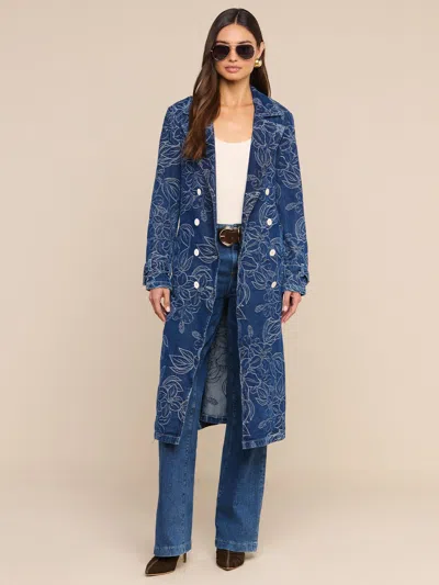 L'agence Bradley Trench Coat In Blue
