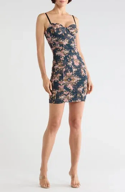 L'agence Bray Shirred Body-con Minidress In Blue