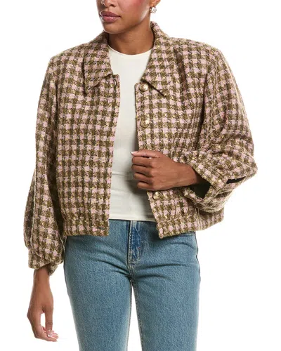 L'agence Bridges Crop Jacket In Brown