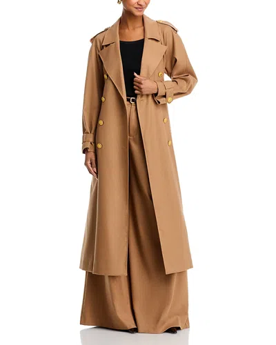 L'agence Brinley Oversized Trench Coat In Brown