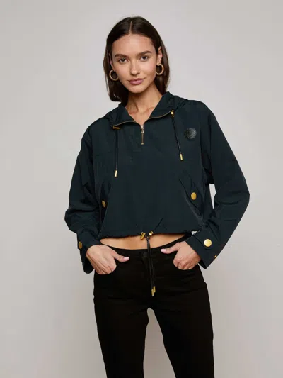 L'agence Bronwyn Cropped Windbreaker In Black