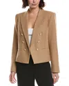 L'agence Brooke Crop Blazer In Brown
