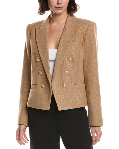 L'agence Brooke Crop Blazer In Brown