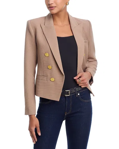L'agence Brooke Double Breasted Blazer In Brown