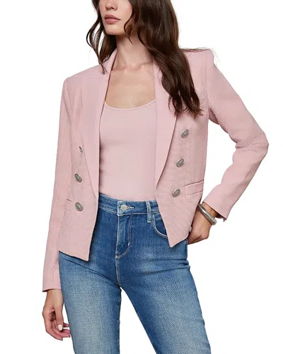 L'agence Brooke Double Breasted Blazer In Pink