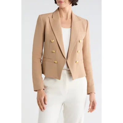 L'agence Brooke Texture Double Breasted Crop Blazer